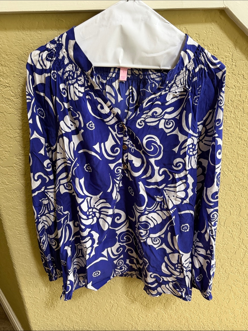 Lilly Pulitzer silk Elsa blouse Tide Pools Sz small